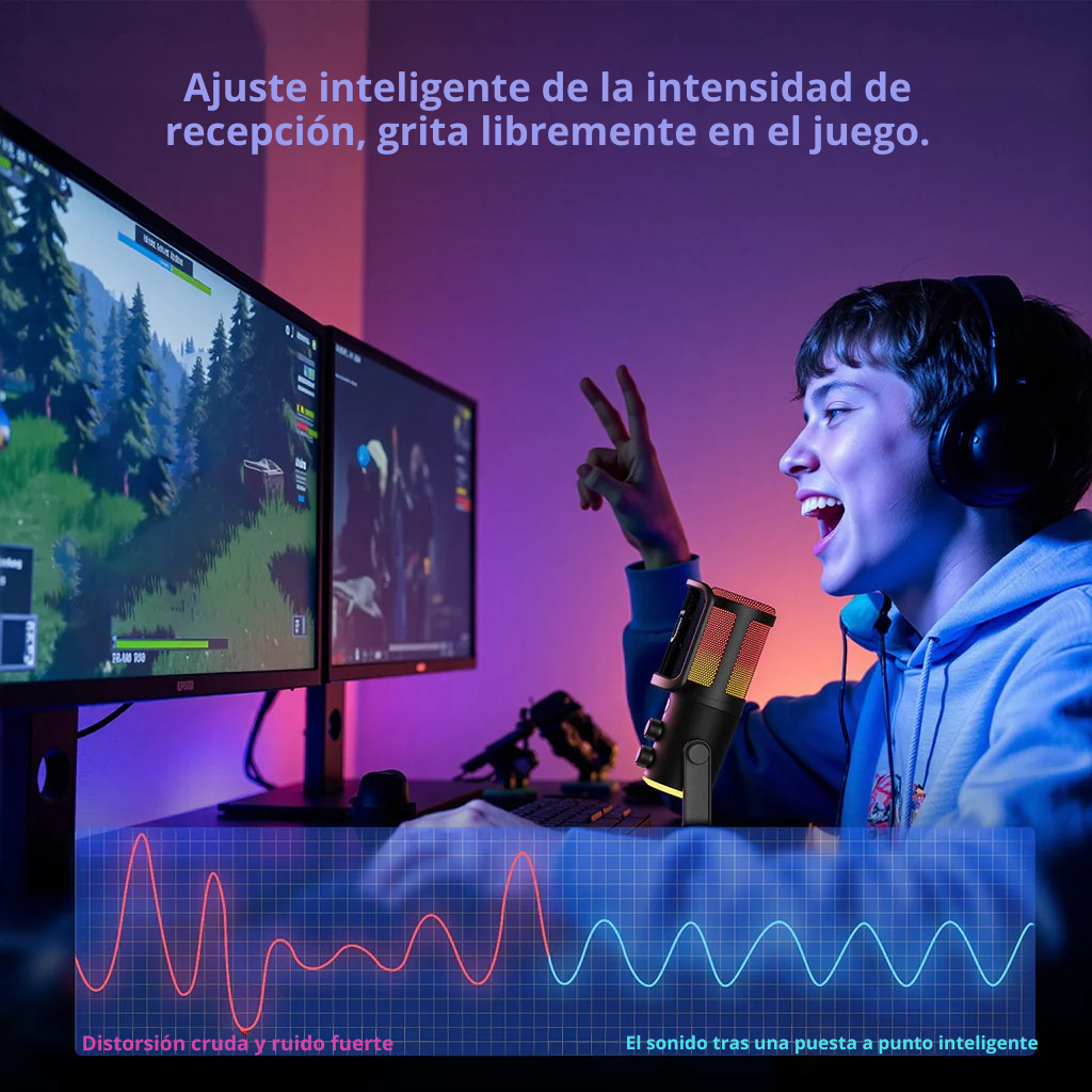 🎙️ Haz que tu voz suene PRO en segundos,Sin ruido, sin complicaciones. Perfecto para streaming, gaming y contenido. MICROFONO NEEPHO M02